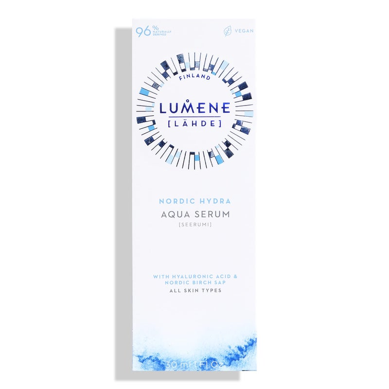 Lumene Nordic Hydra Arctic Dew Quenching Aqua Face Serum - Pure Concentrated Skin Hydration + Arctic Spring Water for Lasting Dewy Skin - Nordic Red Algae + Hyaluronic Acid Hydrating Serum (1 fl oz) - Image 2