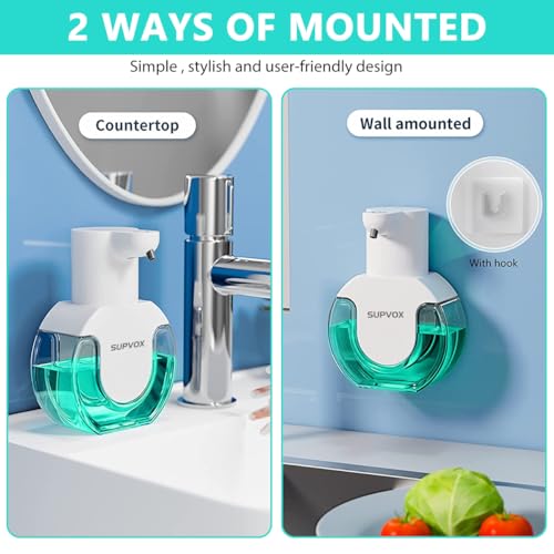 Supvox® Auto Soap Dispenser Smart Soap Foamer Dispenser No-Touch Automatic Fine Foam 420ml Hand Wash Foamer Handwash for Kitchen Bathroom Office Public Area - Image 4