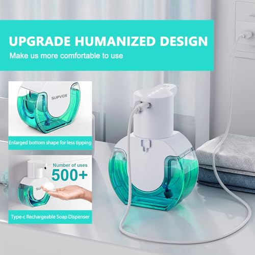 Supvox® Auto Soap Dispenser Smart Soap Foamer Dispenser No-Touch Automatic Fine Foam 420ml Hand Wash Foamer Handwash for Kitchen Bathroom Office Public Area - Image 5