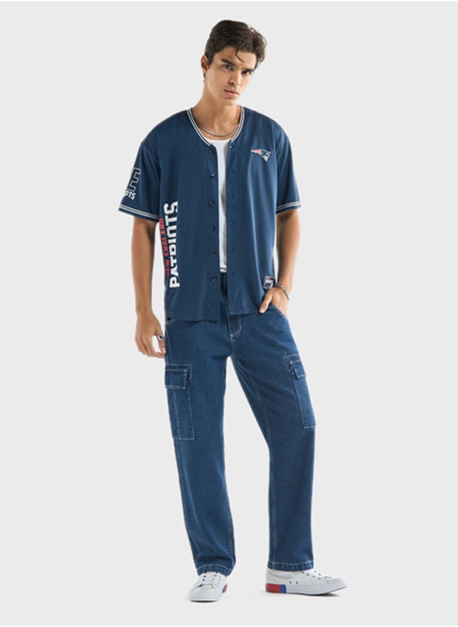 FAV - Regular Fit Patriots Print Shirt - Image 1
