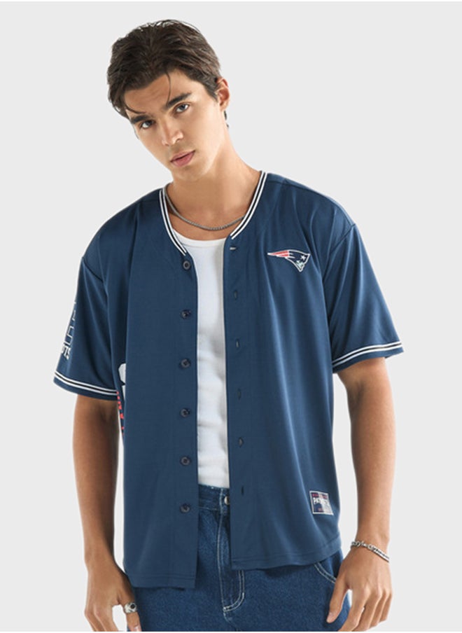 FAV - Regular Fit Patriots Print Shirt - Image 1