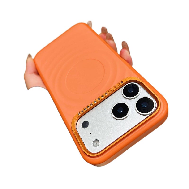 غطاء واقي بAcrylic لـ iPhone 15 / 15 Plus / 15 Pro / 15 Pro Max مع حماية من السقوط وملمس ناعم مع مقاوم للصدمات مع مقاوم للخدش باللون برتقالي من الأكريليك - Layan Lure - Image 1
