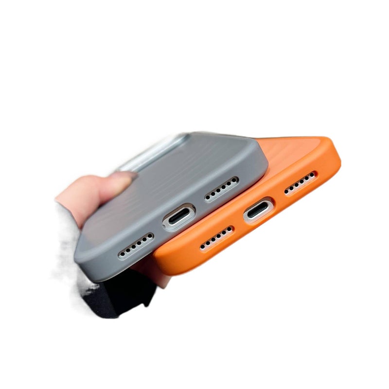 غطاء واقي بAcrylic لـ iPhone 15 / 15 Plus / 15 Pro / 15 Pro Max مع حماية من السقوط وملمس ناعم مع مقاوم للصدمات مع مقاوم للخدش باللون برتقالي من الأكريليك - Layan Lure - Image 5