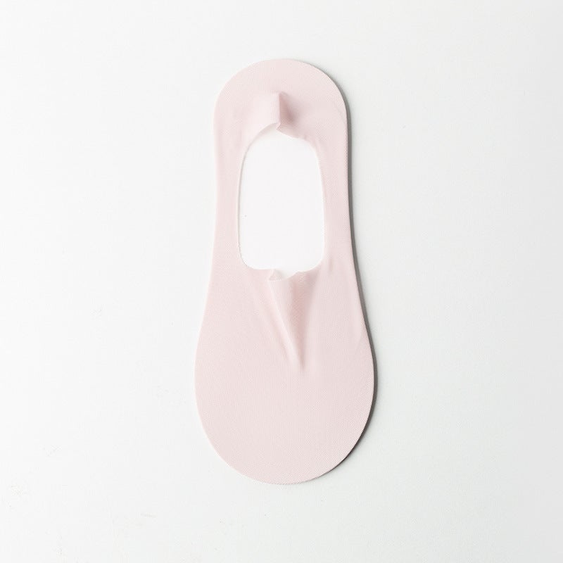 Ultra-Thin Summer Socks Women Anti-Bacterial No-Show Lotus root color 