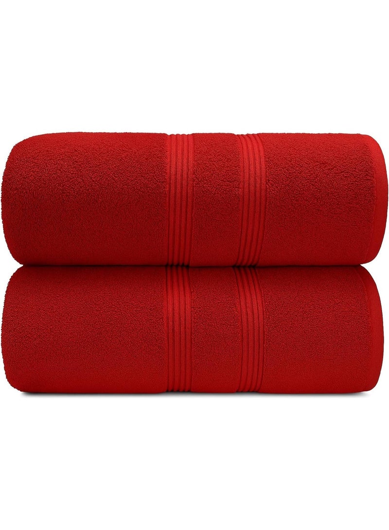 م اكس م منشفة حمام 100% قطن، 600 جرام لكل متر مربع قطن ممتاز، مناشف حمام فاخرة للحمام (مارون) - Image 2