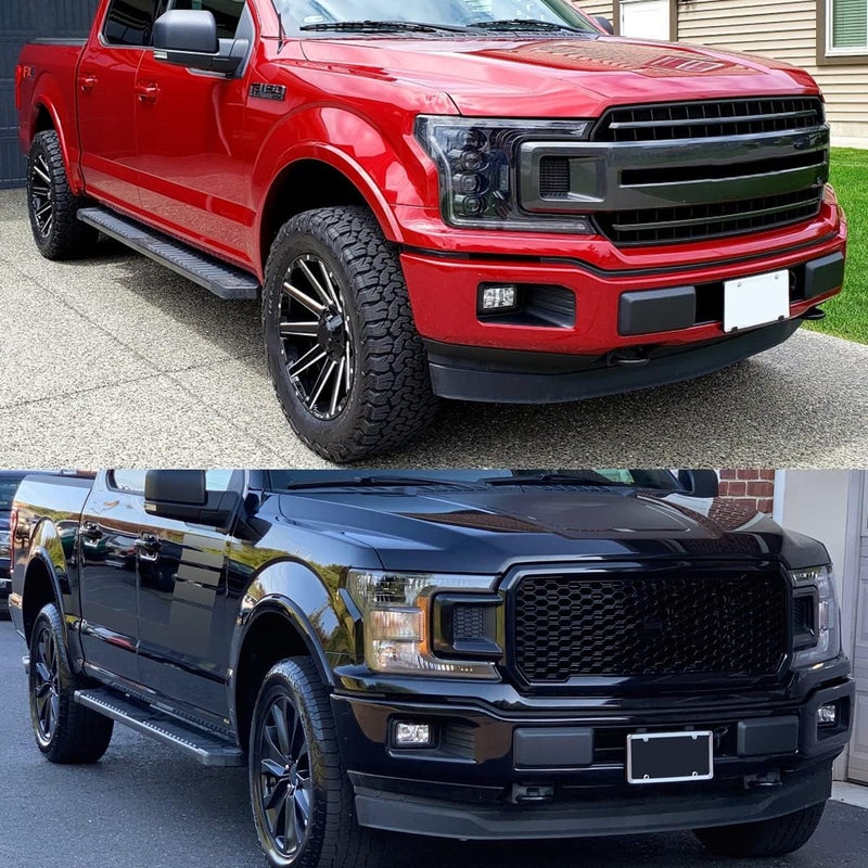 KYYET Pair Left Right Front Bumper Guards Pads Inserts End Caps Cover Trim Grill Replacement For F150 F-150 2018-2020 Salt resistant coating - Image 4