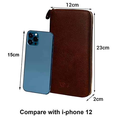 ABYS Genuine Leather Dark Brown Passport Holder||Card Holder||Wallet for Women and Girl's - Image 2