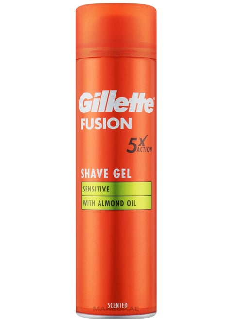 Fusion 5 Shave Gel Sensitive With Almond Oil 200 ml