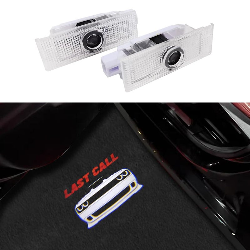 2 PCS NonFading Last Call Car Door Logo Lights Compatible for Challenger Last Call 2015present Courtesy LED Ghost Shadow Light Projector Lamps Accessories Last Call