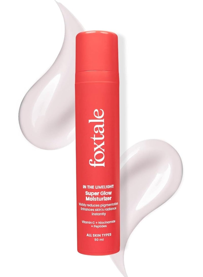 Foxtale Super Glow Moisturizer With Nano Vitamin C Niacinamide Encapsulated Peptides 50ml - Image 1