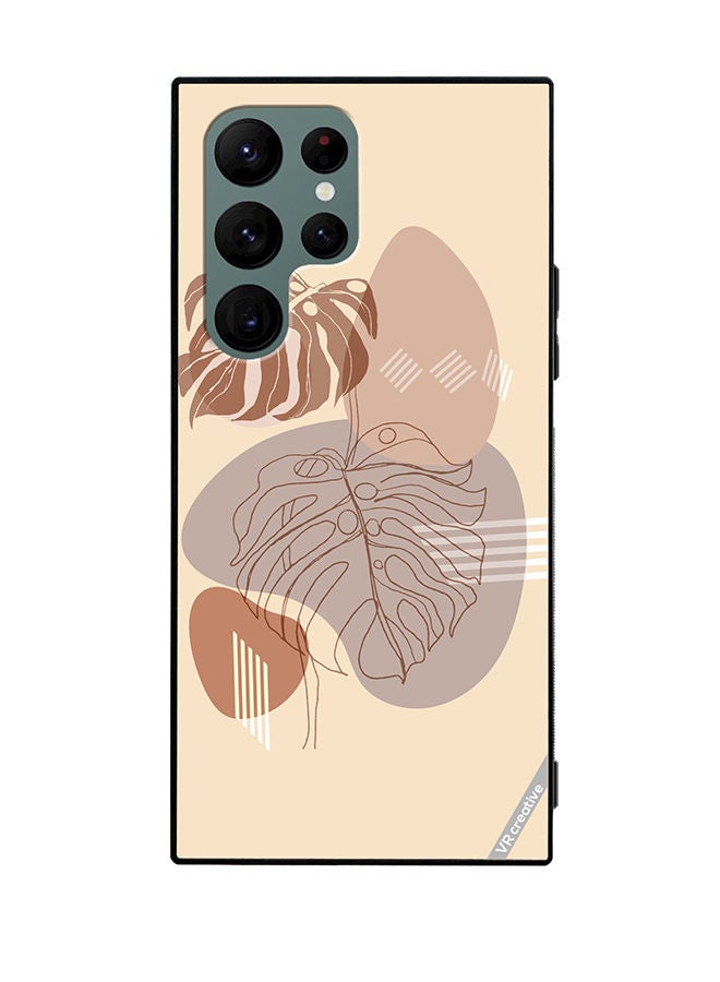 VR CREATIVE Protective Case Cover For Samsung Galaxy S22 Ultra 5G Line Art Nature Design Multicolour - Image 1