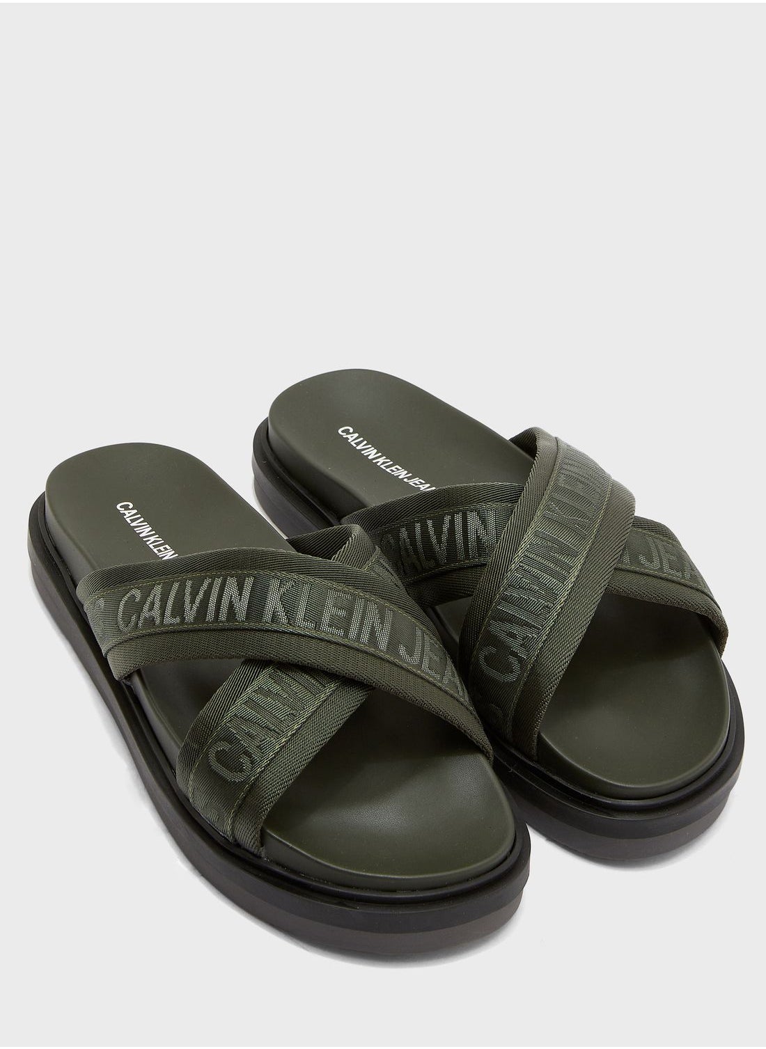 calvin klein green sandals