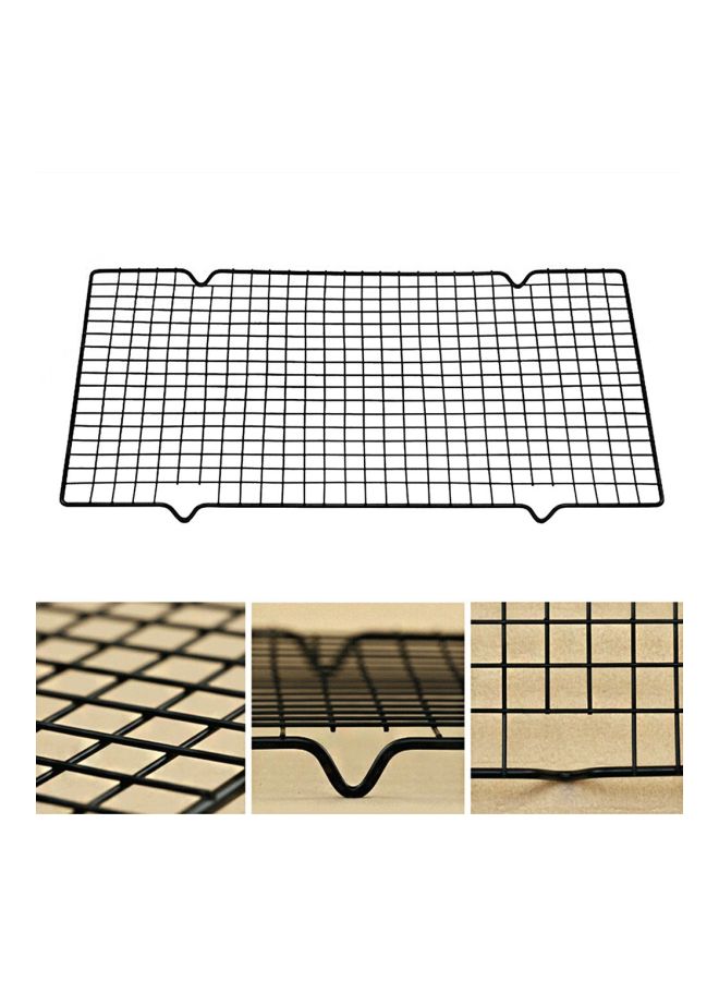 Cooling Rack Grid Design Black 41x24.5x2.3cm Non-Stick Oven Baking Rack for Home Kitchen Cooking and Grill Accessories - Image 4
