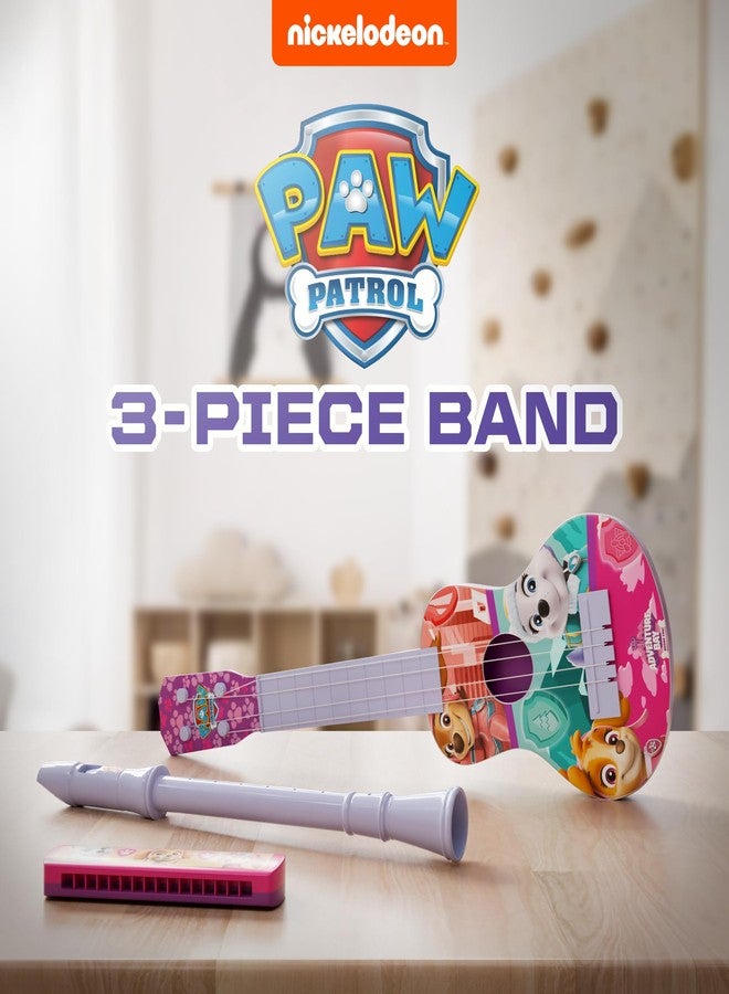 Lollipop مصاصة باترول للفتاة: مجموعة مغامرة باترول الثلاثية - مجموعة أدوات موسيقية للأطفال تشمل الهارمونيكا، واليوكليلي، والفلوت - Image 2