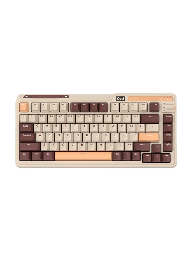 Kzzi K75v2 Tri-mode Custom Mechanical Keyboard Wireless Bluetooth Wired Gaming Office 82-key Rgb Pbt Keycaps Gasket Mount Blueberry Silent Switches
