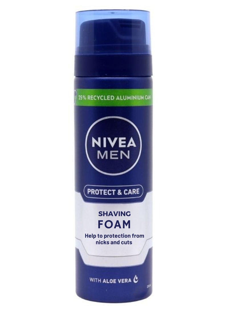 نيفيا رغوة الحلاقة للرجال بروتيكت اند كير من نيفيا بخلاصة صبار الالوفيرا، 200 مل - Image 1