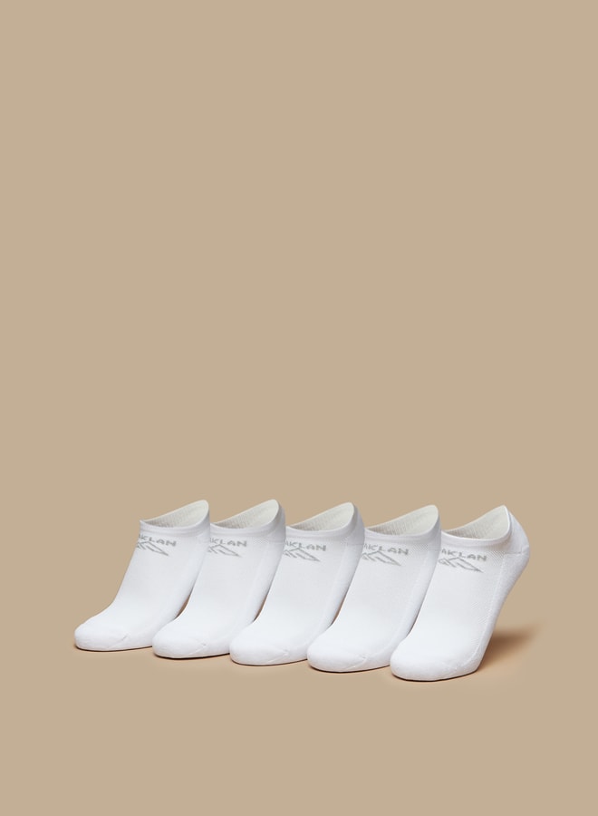 OAKLAN Women's Logo Print Ankle Length Sports Socks - Set of 5 - Image 1
