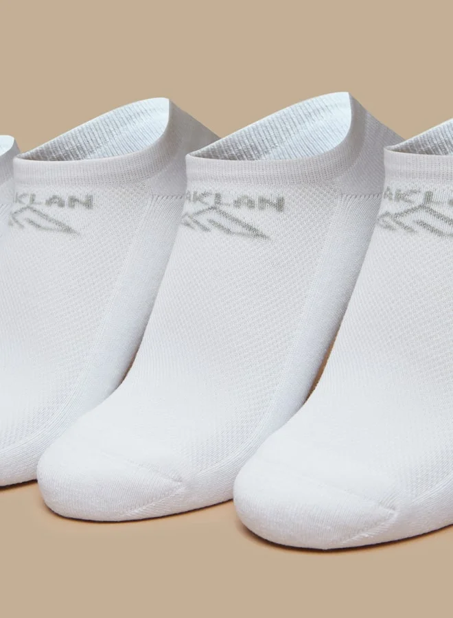 أوكلان Women's Logo Print Ankle Length Sports Socks - Set of 5