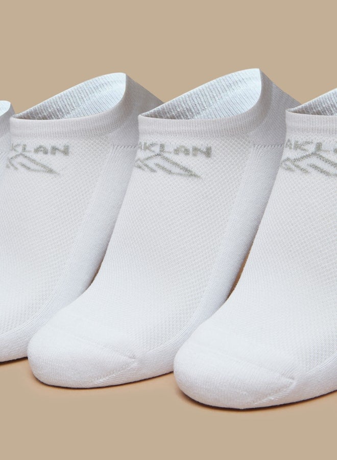 OAKLAN Women's Logo Print Ankle Length Sports Socks - Set of 5 - Image 2