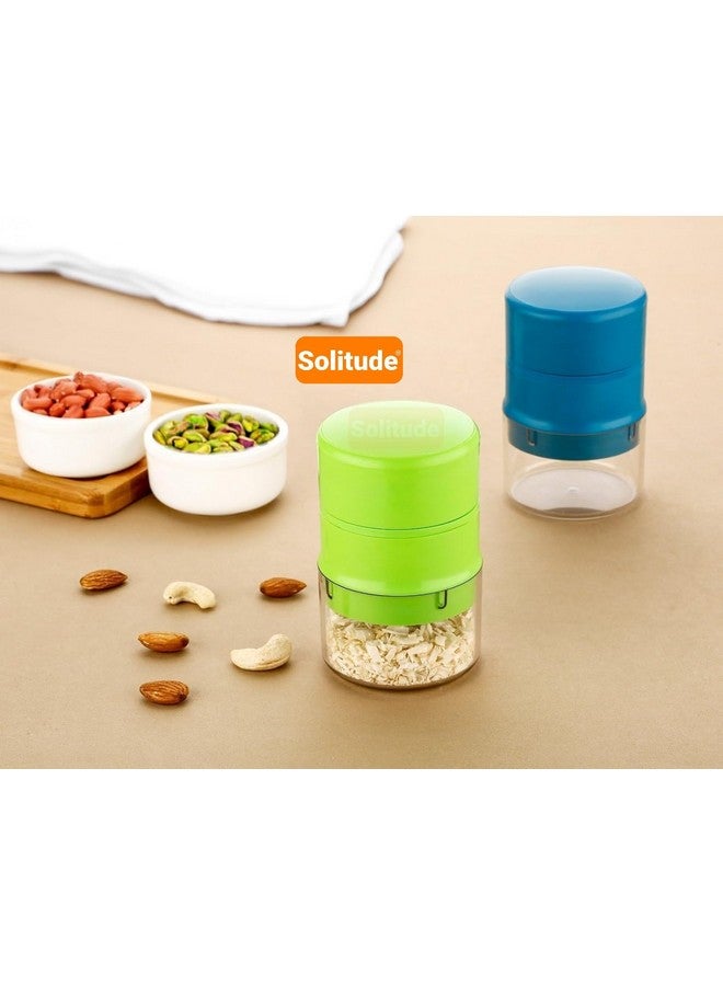 Solitude High Precision Dry Fruit Cutter & Slicer | Built-in Storage Convenience with Effortless Slicing for Almonds, Cashews & More (Stainless Steel, 1 Piece) - Image 3