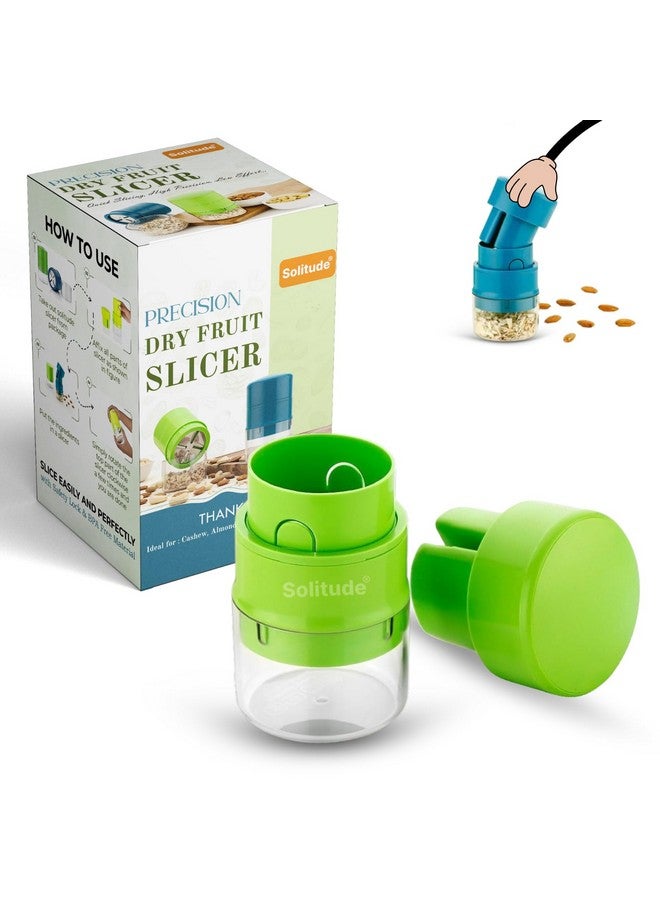 Solitude High Precision Dry Fruit Cutter & Slicer | Built-in Storage Convenience with Effortless Slicing for Almonds, Cashews & More (Stainless Steel, 1 Piece) - Image 1