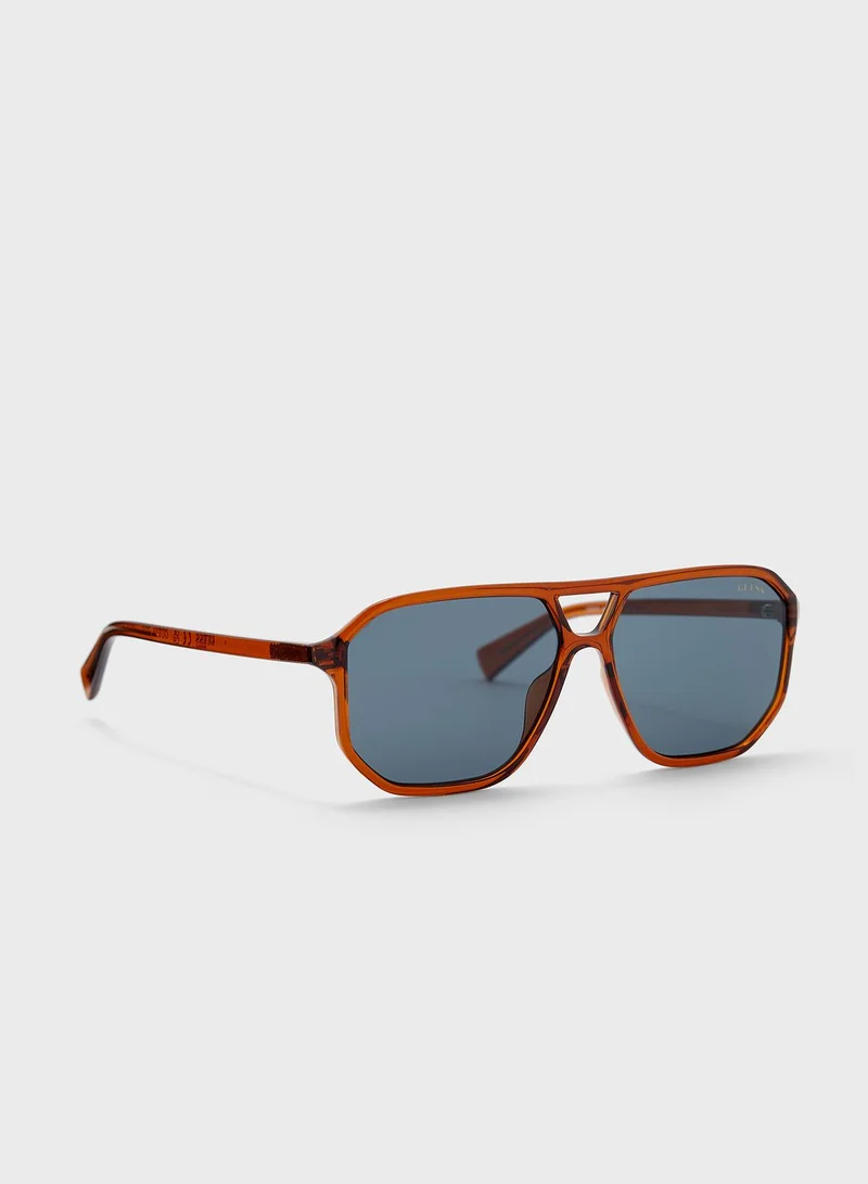 GUESS Full Rim Hexagon Sunglasses