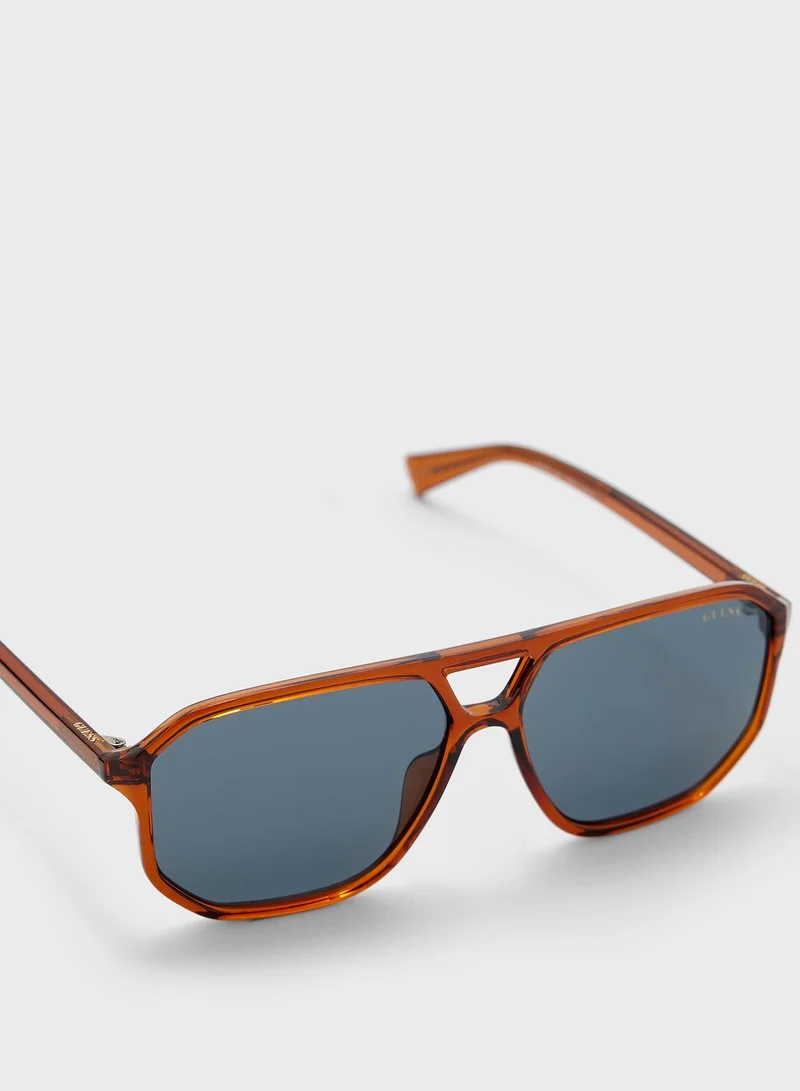 GUESS Full Rim Hexagon Sunglasses