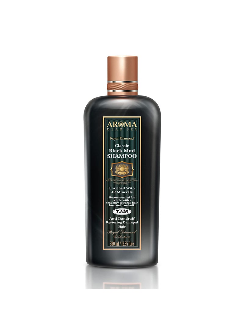 Aroma Dead Sea - Aroma Dead Sea Black Mud Shampoo - Fights Dandruff, Thinning Hair, Weak Roots & Itchy Scalp. Prevents Hair Loss & Encourages Growth. Ideal for Damaged Hair (12.85 fl.oz) - Image 1