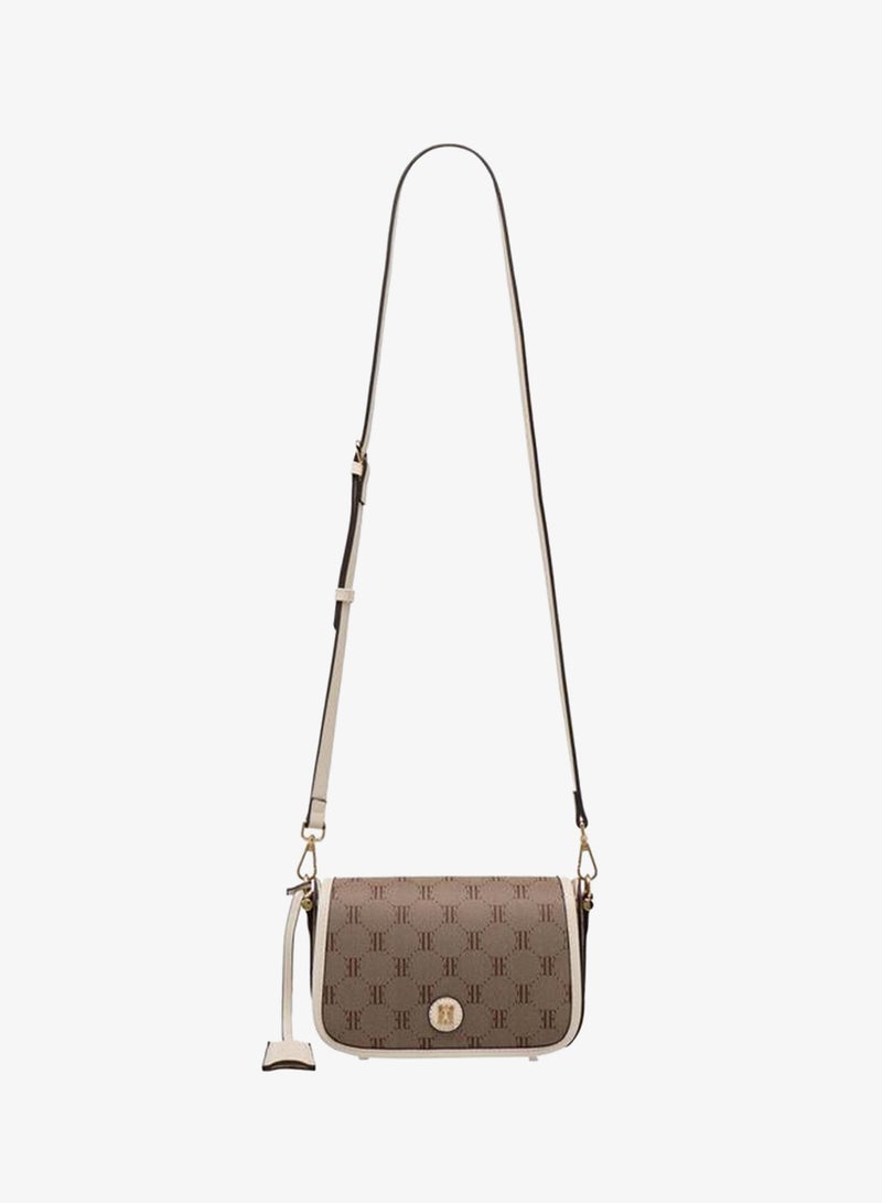 ELLE Monogram Texture Crossbody Bag With Detachable Strap - Image 2