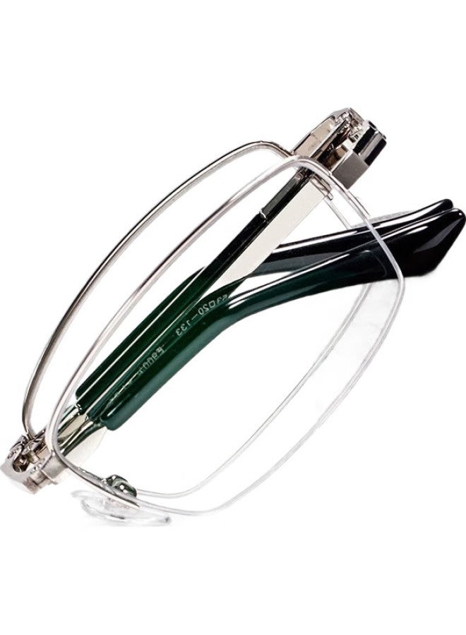 Sunset Red Hd Blue Light Blocking Folding Reading Glasses For Men And Women, Lightweight Foldable Presbyopic Glasses For Elderly E9306 +2.00 Strength - Image 1