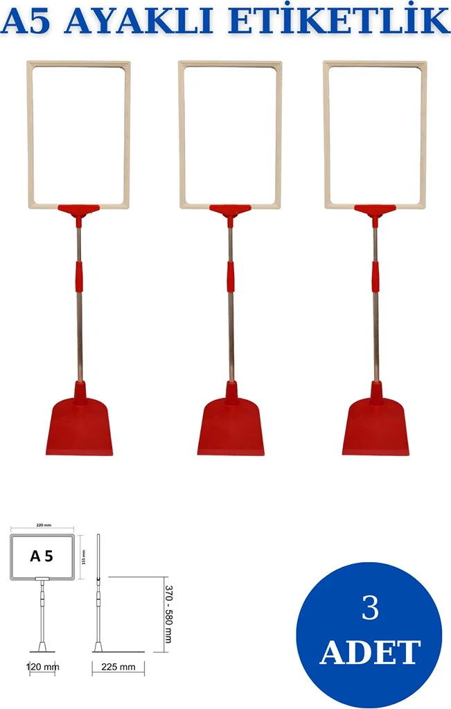 İstanbul Manken Istanbul Mannequin 3 Pieces Red White A5 Footed Tag Holder Basket Tag Framed Tag Holder Donkey Hang Tag