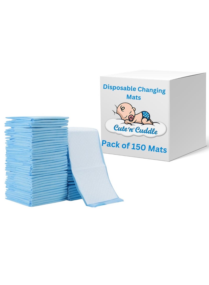 Cute 'n' Cuddle Pack Of 150 Disposable Changing Pads For Baby 60 CM X 45 CM - Image 1