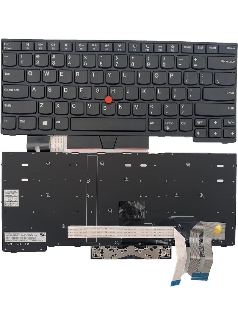 Terabyte Replacement Laptop US Layout Keyboard for Lenovo ThinkPad T14 Gen 1 2020 20UD 20UE 20S0 P14s Gen1,P14s T14 Gen2 Black - Image 1