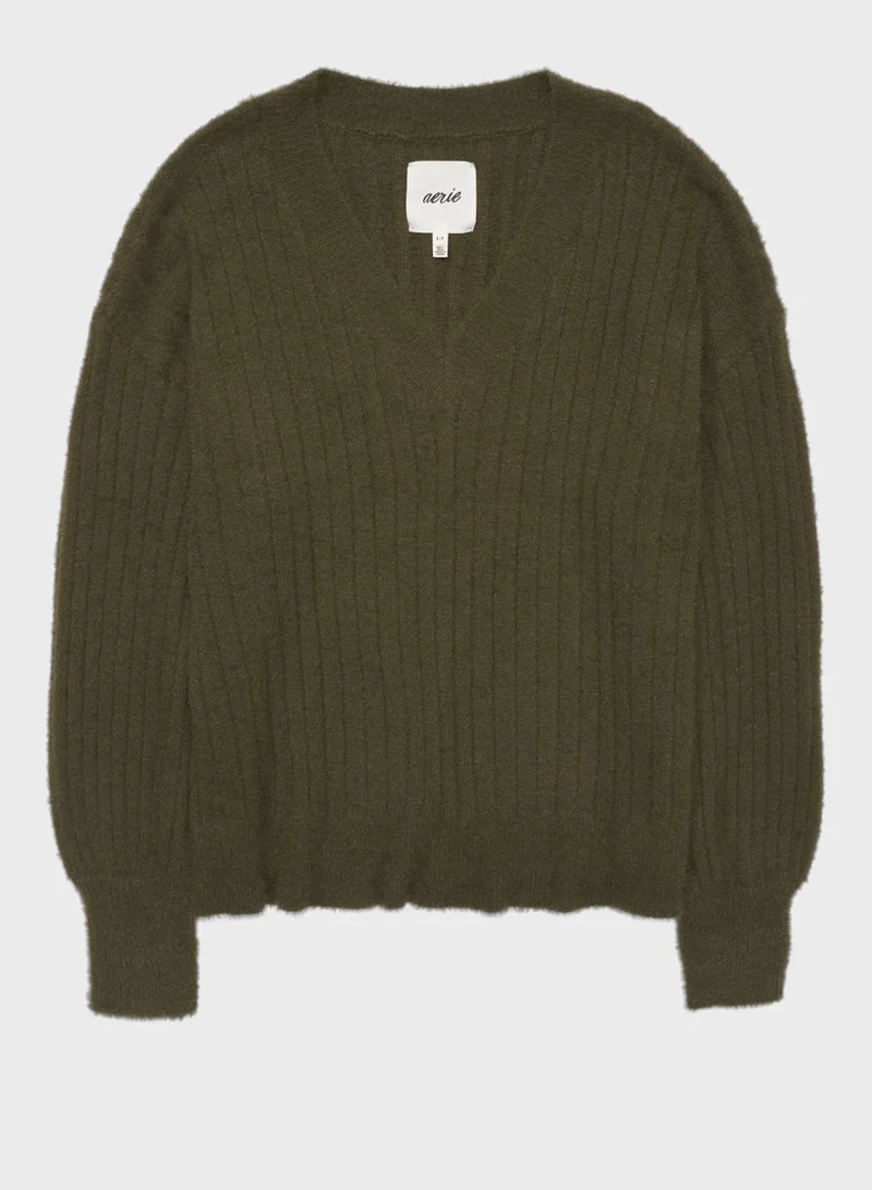آري من امريكان ايجل V-Neck Ribbed Sweater