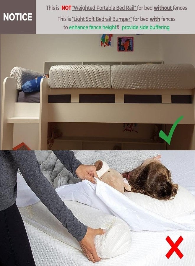 Wonder Space Toddlers' Bed Rail Bumpers Protecter - Children's Bed Guardrail Padding - Anti-Collision | Increased Height | Fall Prevention - Easy Installation Enhanced Safety Mostly Fit (Grey, 3ft) - Image 3