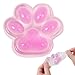 JIACAI 1pcs Pink Squishy Cat Paw Squeeze Toys Ice Through Sparkling Powder Kawaii Sticky Squishies PVC Toys Stress Relieving Fur Ball OPP Packaging Gifts for Kids Teenage 1pcs Pink - Image 2