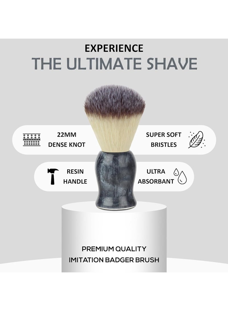 RUBAB MEN Luxuriously Soft Shaving Brush for Men |Bomber Edition| Premium Cruelty-Free Bristles and Stylish Grey Bomber-Toned Ergonomic Handle - Image 2