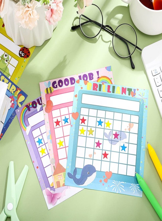 بيرثلين مخططات ملصقات بيرثلين للأطفال، 100 قطعة، مخطط مكافآت وتحفيز سلوك الأطفال، 10 تصاميم مع 2800 ملصق نجمة صغيرة، قابلة للمسح الجاف، مناسبة للتدريس في الفصل أو للاستخدام المنزلي - Image 4