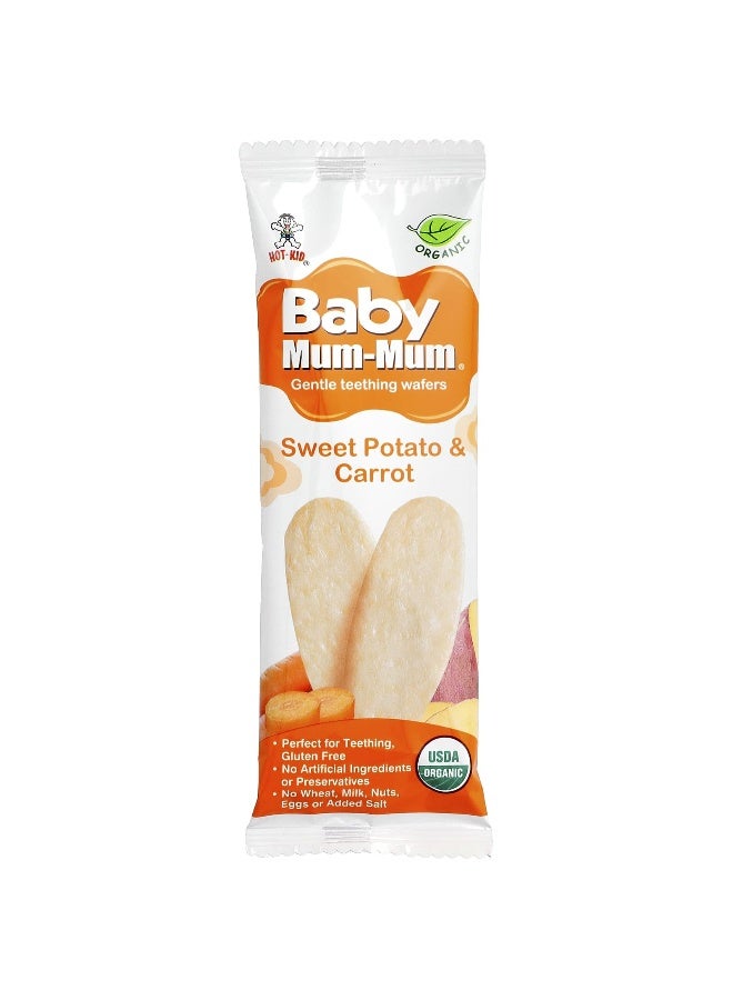 HOT-KID Hot Kid, Baby Mum-Mum®, Gentle Teething Wafers, Sweet Potato & Carrot, 12 Packs, 2 Wafers Each  - Image 3