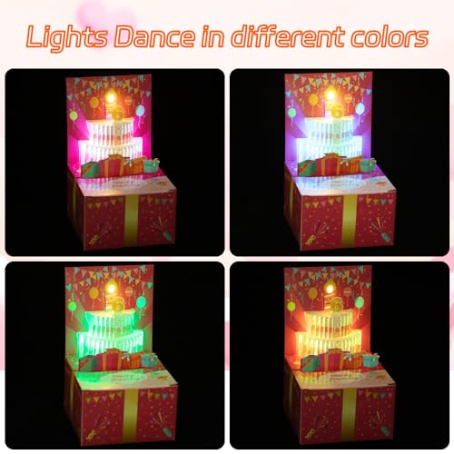 JOYJOM Surprise Musical Pop Up Birthday Card, Money Roll Pull Box, Cash Gift Box for Women, Girls - Image 5