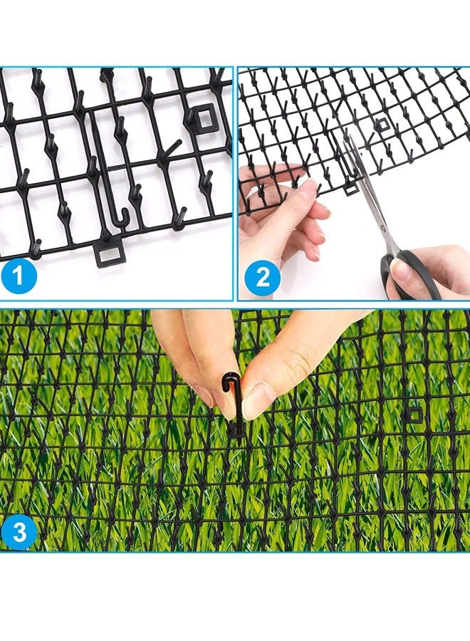 HQ-GAMING Cat Scat Mat With Spikes, Cat Repellent Mat with Spikes Pet Deterrent Net Anti Cat Mat Gardening Plastic Cat Scat Mat with 8 U-Shaped Pegs for Wild Animal Outdoor Garden Plants (340X42CM)  - Image 3