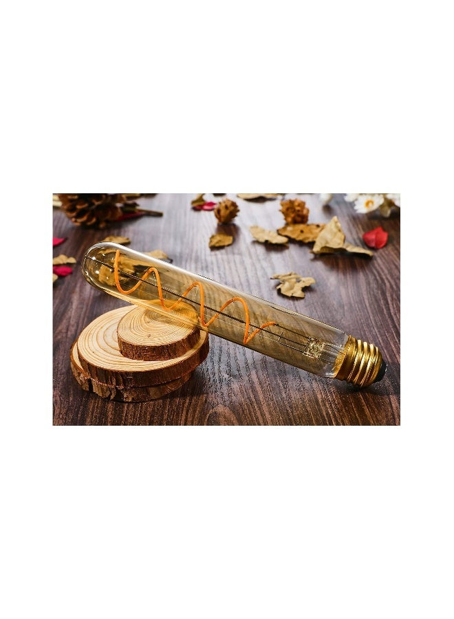 مصابيح LED قابلة للتعتيم T30، قاعدة E26، 40 واط، تصميم عتيق دافئ 2200 كلفن، ضوء كهرماني، مصابيح أنبوبية بطول 7.3 بوصة، تصميم مرن ناعم، عبوة من 2 - Image 3