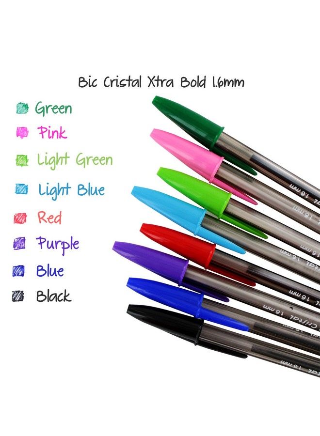Bic أقلام حبر جاف كريستال إكسترا بولد ستيك 1.6 مم، ألوان متنوعة، عبوة من 24 قلمًا - Image 5