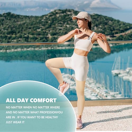 Laubawck Compression Pantyhose for Women, 20-30 mmHg Footless Medical Compression Stockings, Waist High Opaque Graduated Support Compression Hose Tights for Edema, Varicose Veins, Swelling - Image 2