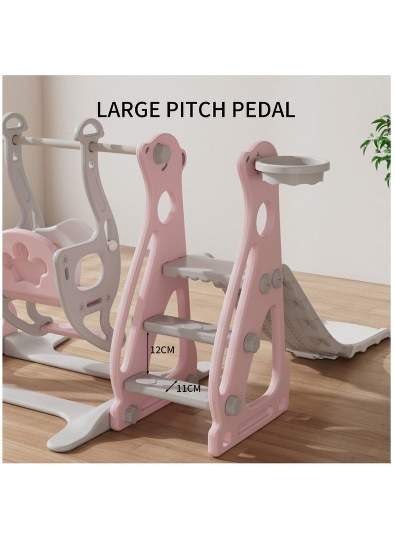 فول جوي مجموعة زحليقة وأرجوحة مع حلقة كرة سلة 3*1 للأطفال،مجموعة ملعب داخلي وخارجي للأطفال الصغار،مجموعة ألعاب تسلق للأطفال - Image 5