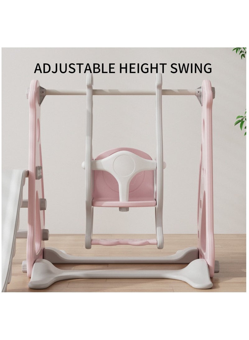 فول جوي مجموعة زحليقة وأرجوحة مع حلقة كرة سلة 3*1 للأطفال،مجموعة ملعب داخلي وخارجي للأطفال الصغار،مجموعة ألعاب تسلق للأطفال - Image 3