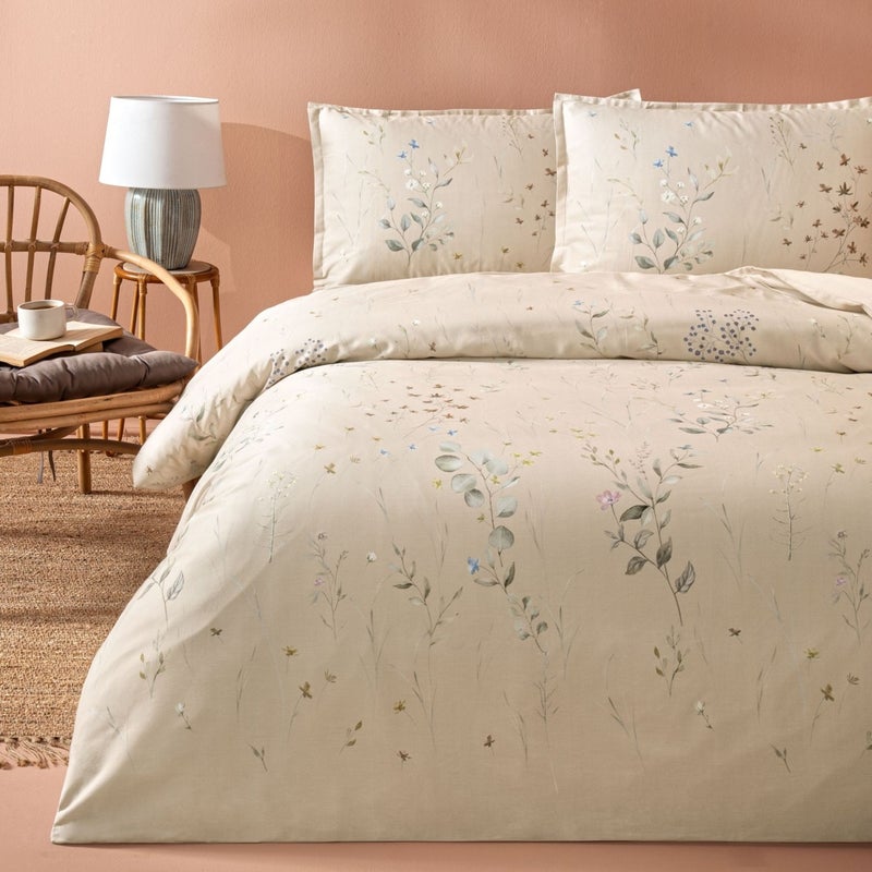Linens Sc Allday Owen Duvet Cover Set King Beige  - Image 2