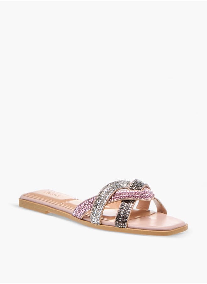 Celeste Womens Embellished Slip-On Sandals Ramadan Collection  - Image 1