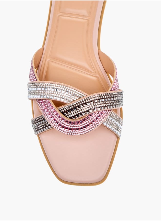 Celeste Womens Embellished Slip-On Sandals Ramadan Collection  - Image 4