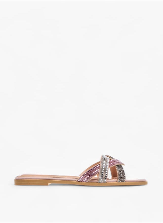 Celeste Womens Embellished Slip-On Sandals Ramadan Collection  - Image 3